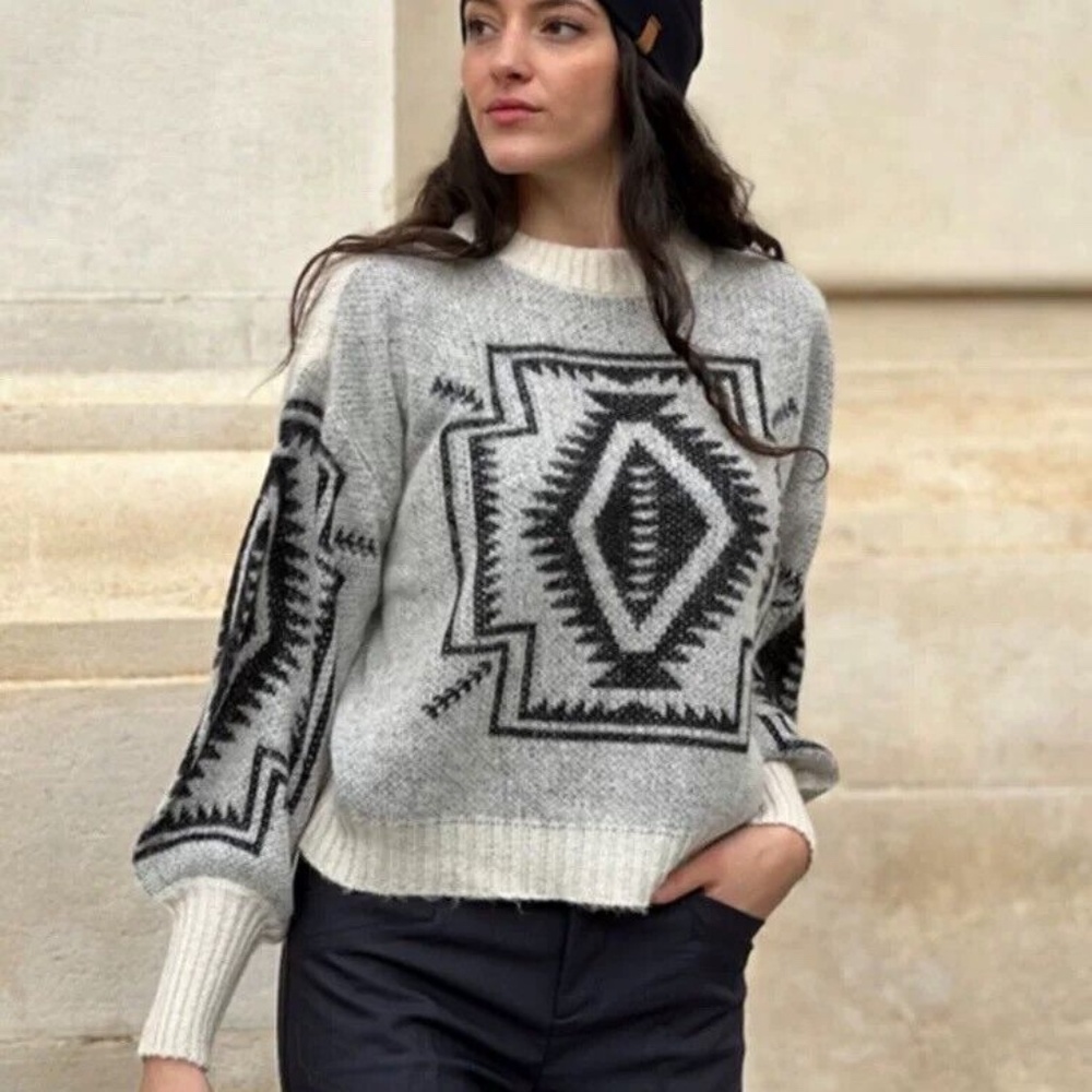 VILA Knit Multicolor Sweater Long Sleeve Crewneck Size Xs